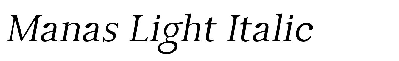 Manas Light Italic