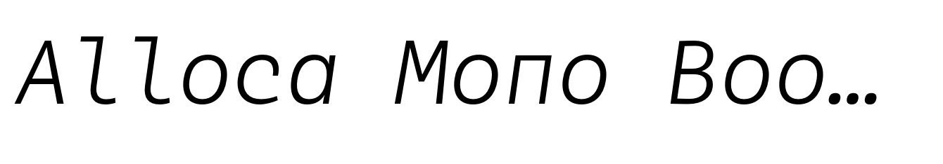 Alloca Mono Book Italic