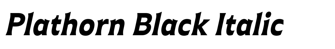 Plathorn Black Italic