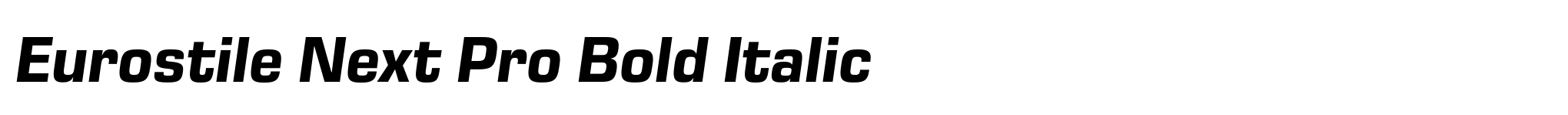 Eurostile Next Pro Bold Italic image