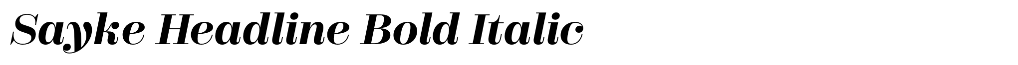 Sayke Headline Bold Italic image