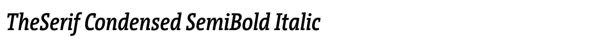TheSerif Condensed SemiBold Italic image