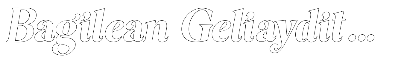 Bagilean Geliayditan Elegant Outline Italic