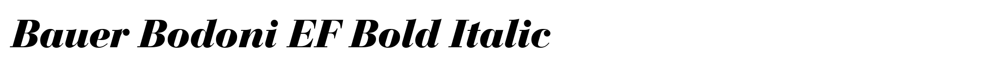 Bauer Bodoni EF Bold Italic image