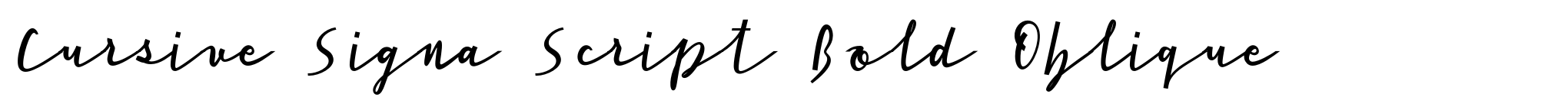 Cursive Signa Script Bold Oblique image