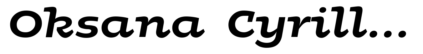Oksana Cyrillic Alt Bold Italic