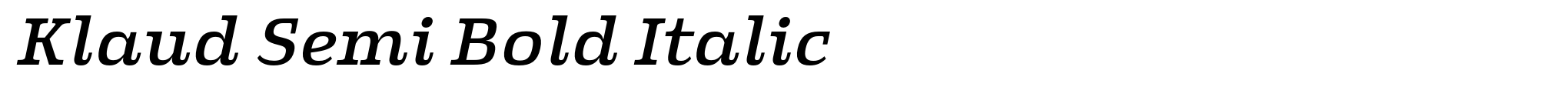 Klaud Semi Bold Italic image