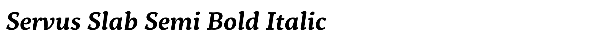 Servus Slab Semi Bold Italic image