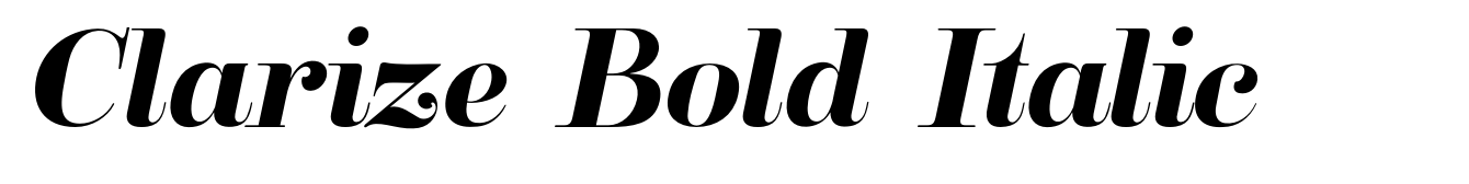 Clarize Bold Italic