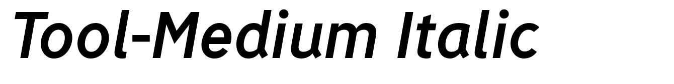 Tool-Medium Italic