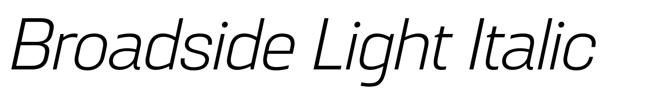 Broadside Light Italic