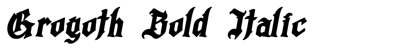 Grogoth Bold Italic