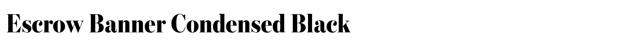 Escrow Banner Condensed Black image