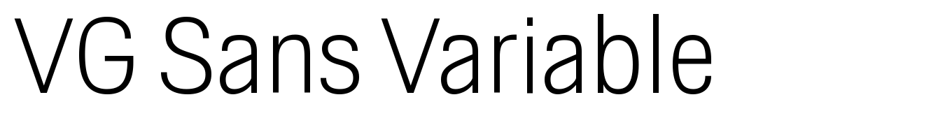 VG Sans Variable
