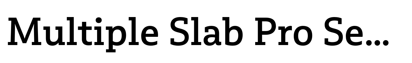 Multiple Slab Pro Semi Bold