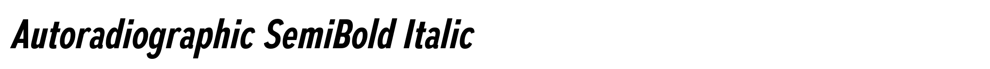 Autoradiographic SemiBold Italic image
