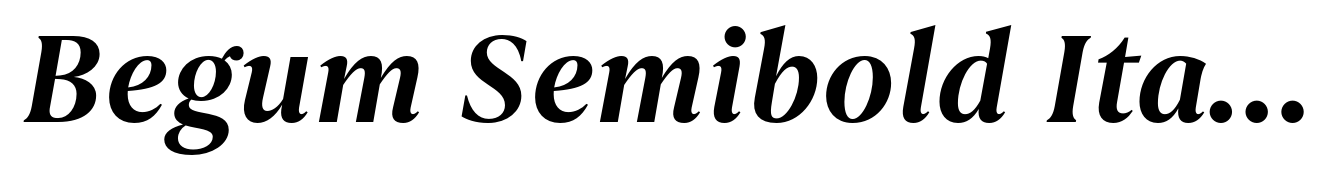 Begum Semibold Italic