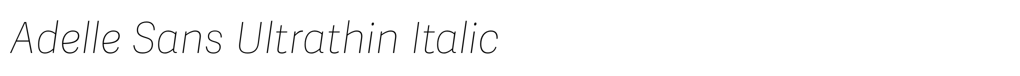 Adelle Sans Ultrathin Italic image