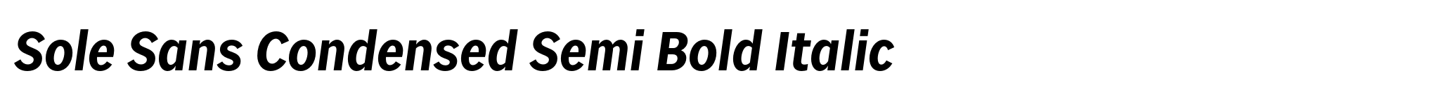 Sole Sans Condensed Semi Bold Italic image