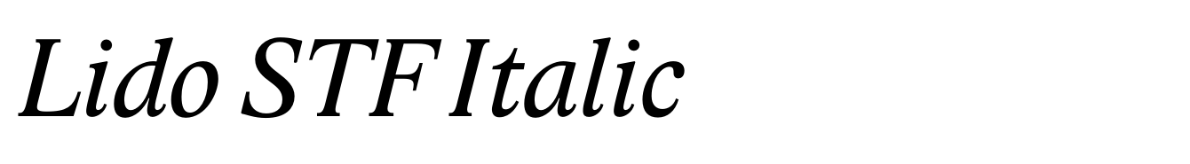 Lido STF Italic