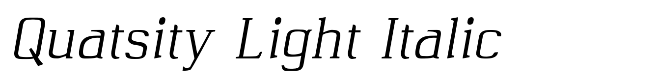 Quatsity Light Italic