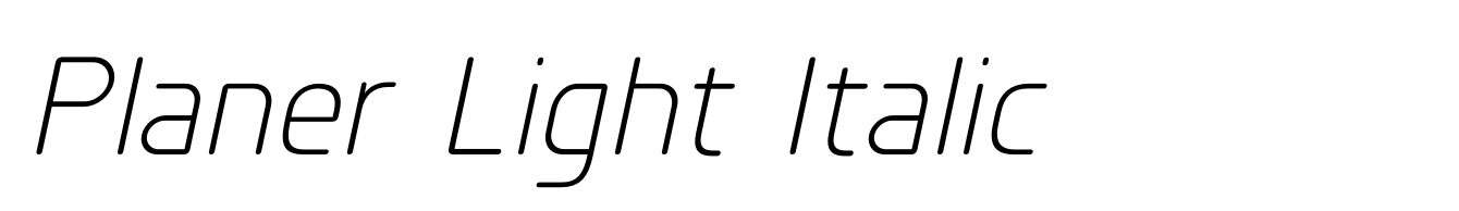 Planer Light Italic