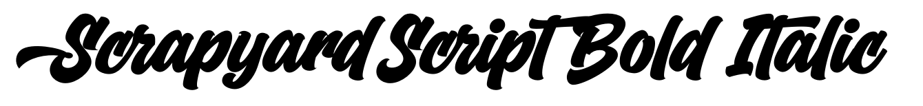 Scrapyard Script Bold Italic
