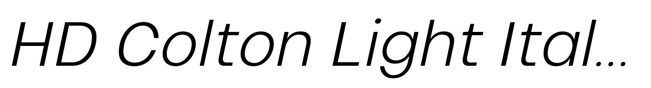 HD Colton Light Italic