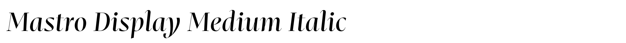 Mastro Display Medium Italic image