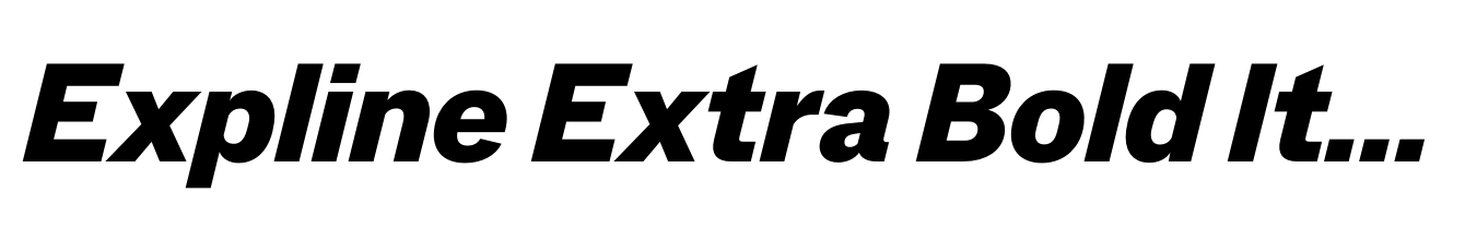 Expline Extra Bold Italic