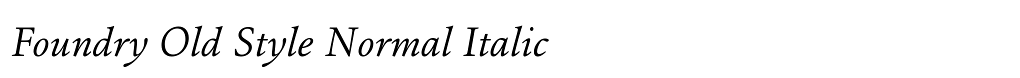 Foundry Old Style Normal Italic image