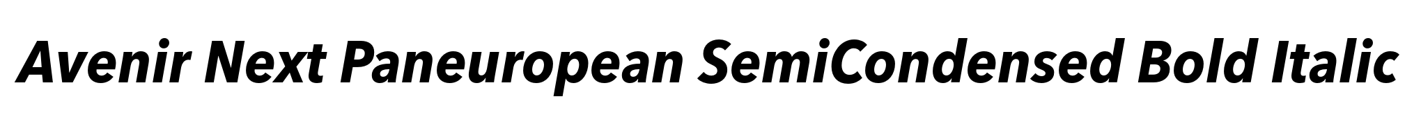 Avenir Next Paneuropean SemiCondensed Bold Italic image
