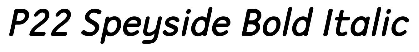 P22 Speyside Bold Italic