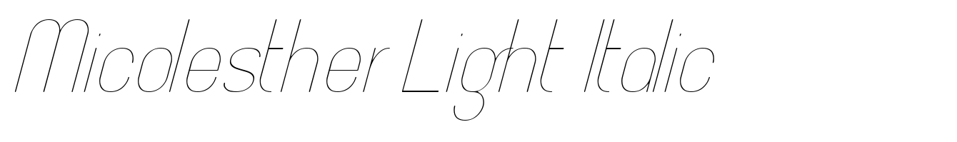 Micolesther Light Italic