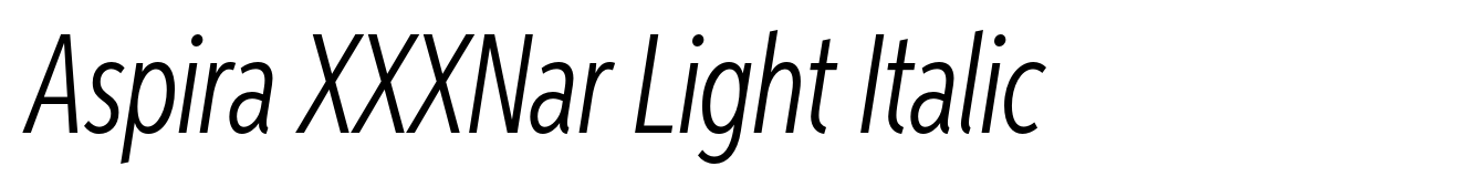 Aspira XXXNar Light Italic