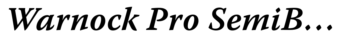 Warnock Pro SemiBold Italic Caption