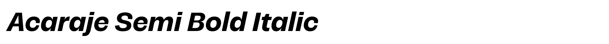 Acaraje Semi Bold Italic image