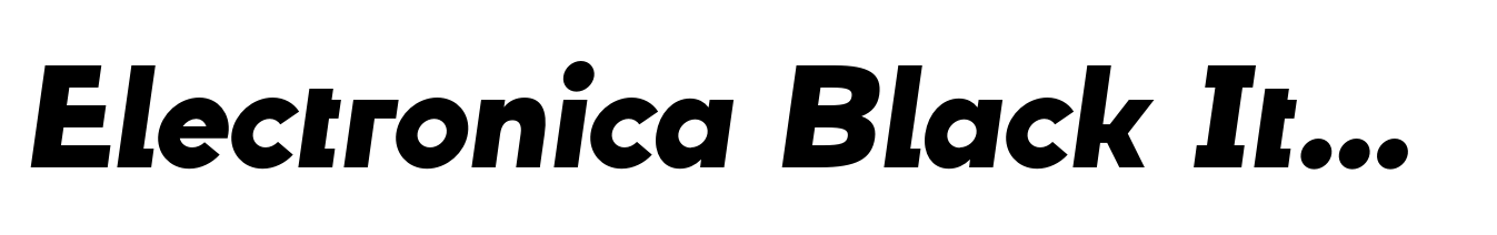 Electronica Black Italic