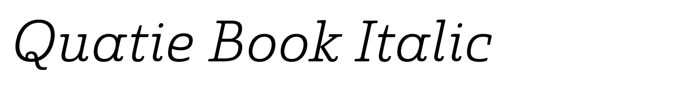 Quatie Book Italic