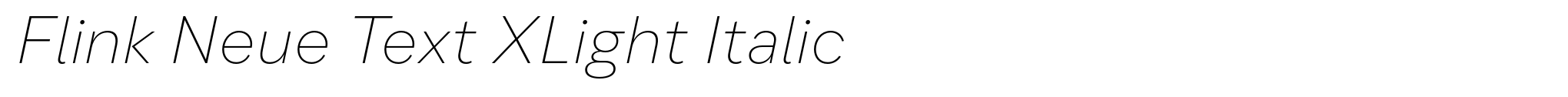 Flink Neue Text XLight Italic image