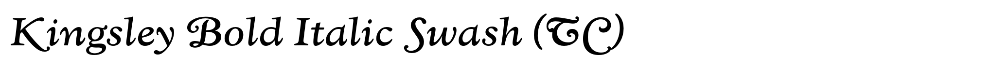 Kingsley Bold Italic Swash (TC) image