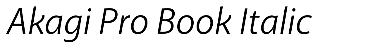 Akagi Pro Book Italic
