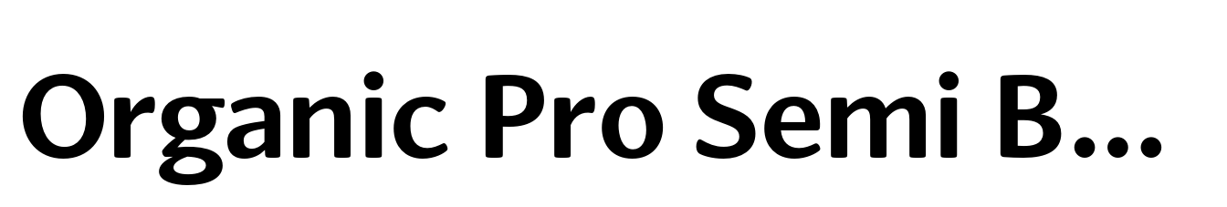 Organic Pro Semi Bold