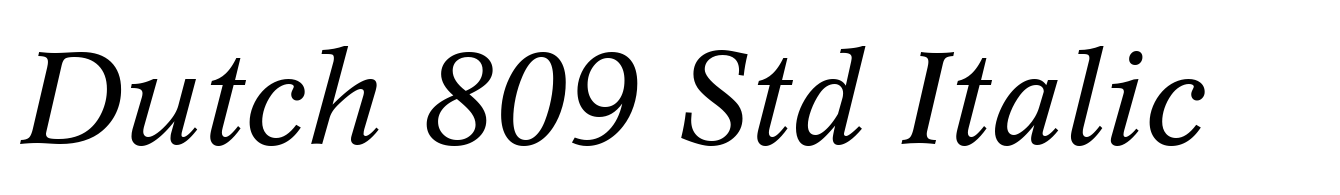 Dutch 809 Std Italic