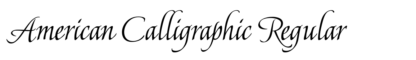American Calligraphic Regular