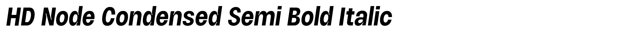 HD Node Condensed Semi Bold Italic image