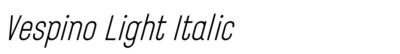 Vespino Light Italic