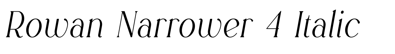 Rowan Narrower 4 Italic