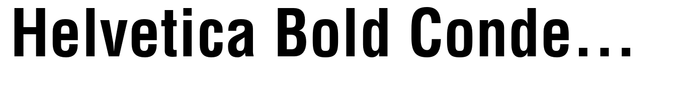 Helvetica Bold Condensed