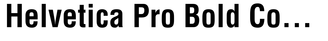 Helvetica Pro Bold Condensed